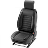 VEVOR Seat Covers, Universal Car Seat Covers Front Seats, 2pcs Faux Leather Seat Cover, Semi-enclosed Design, Detachable Headrest and Airbag Compatible, for Most Cars SUVs and Trucks Black