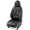 VEVOR Seat Covers, Universal Car Seat Covers Front Seats, 6pcs Faux Leather Seat Cover, Full Enclosed Design, Detachable Headrest and Airbag Compatible, for Most Cars SUVs and Trucks Black