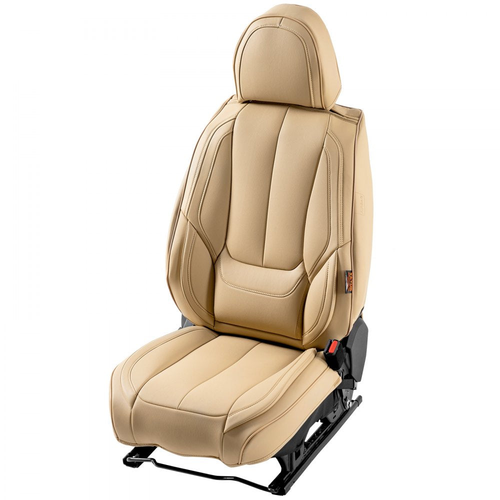 VEVOR Seat Covers, Universal Car Seat Covers Full Set Seats, Front and Rear Seat, 13pcs Faux Leather Seat Cover, Full Enclosed Design, Detachable Headrest and Airbag Compatible, for Most Car SUV Truck