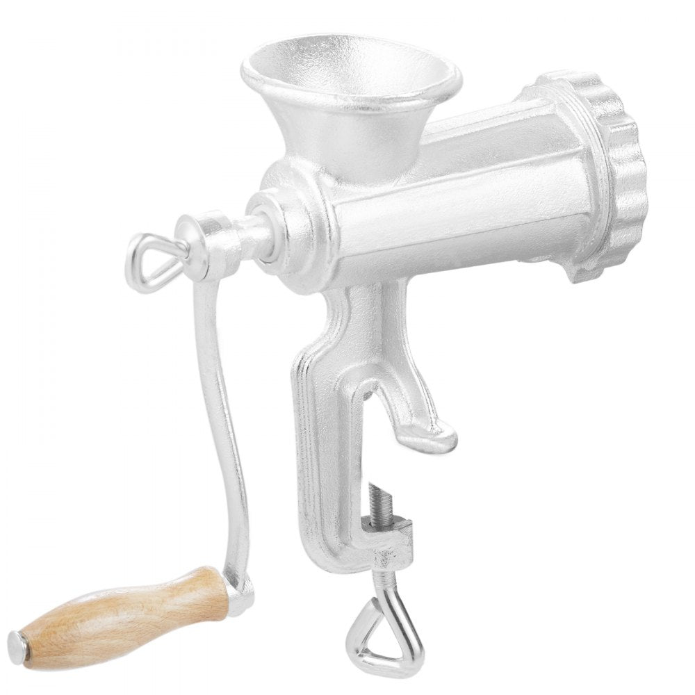 VEVOR Manual Meat Grinder, Heavy Duty Cast Iron Hand Meat Grinder with Steel Table Clamp, Meat Mincer Sausage Maker with 1 Cutting Blade, 2 Cutting Plates, 3 Sausage Tubes for Beef Pepper Mushroom