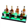 VEVOR LED Lighted Liquor Bottle Display, 2 Tiers 30 Inch Commercial Illuminated Home Bar Shelf, 2 Steps Whiskey Rack Stand, Acrylic Drink Shelves with RF Remote & App Control, and Multicolor lighting
