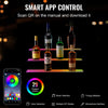 VEVOR LED Lighted Liquor Bottle Display, 3 Tiers 24 Inch Commercial Illuminated Home Bar Shelf, 3 Steps Whiskey Rack Stand, Acrylic Drink Shelves with RF Remote & App Control, and Multicolor lighting