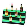 VEVOR LED Lighted Liquor Bottle Display, 3 Tiers 24 Inch Commercial Illuminated Home Bar Shelf, 3 Steps Whiskey Rack Stand, Acrylic Drink Shelves with RF Remote & App Control, and Multicolor lighting