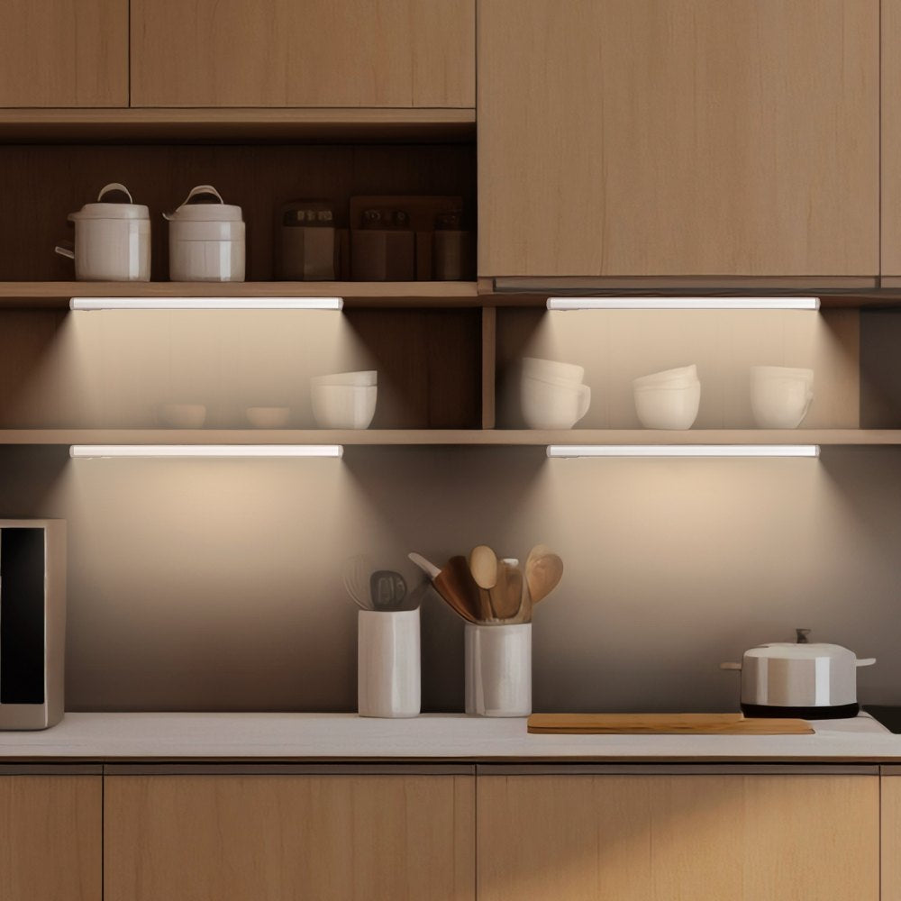 VEVOR Under Cabinet Lighting, 2 PCS, 62 LED Motion Sensor Lights, Rechargeable Battery Operated Closet Lights with Remote Control, Wireless Under Counter Light for Cabinets, Bookshelf, Stair, Hallway