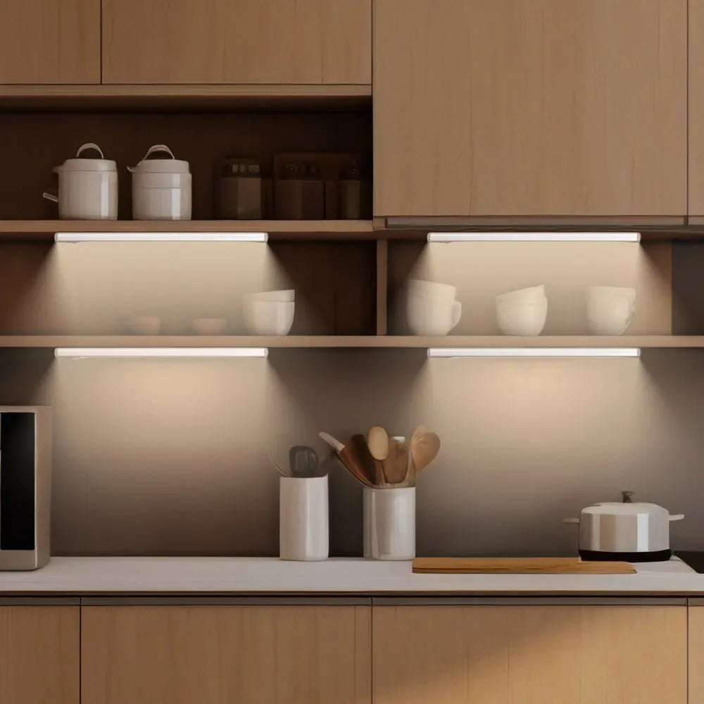 VEVOR Under Cabinet Lighting, 5 PCS,  68 LED Motion Sensor Lights, Rechargeable Battery Operated Closet Lights with Remote Control, Wireless Under Counter Light for Cabinets, Bookshelf, Stair, Hallway