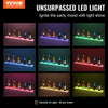VEVOR LED Lighted Liquor Bottle Display, 1 Tier 40 Inch Wall Mounted Whiskey Rack Stand, 1 Step Commercial Illuminated Home Bar Shelf, Acrylic Drinks lighting Shelves with RF Remote & App Control