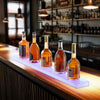 VEVOR LED Lighted Liquor Bottle Display, 1 Tier 40 Inch Wall Mounted Whiskey Rack Stand, 1 Step Commercial Illuminated Home Bar Shelf, Acrylic Drinks lighting Shelves with RF Remote & App Control