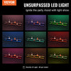 VEVOR LED Lighted Liquor Bottle Display, 2 Tiers 60 Inch Commercial Illuminated Home Bar Shelf, 2 Steps Whiskey Rack Stand, Acrylic Drink Shelves with RF Remote & App Control, and Multicolor lighting