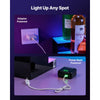 VEVOR LED Lighted Liquor Bottle Display, 2 Tiers 24 inches, Supports USB, Acrylic Illuminated Home Bar Shelf Display with RF Remote & App Control, 9 Static Colors, Timing Mode, for 12-16 Bottles