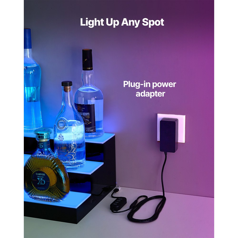 Plug-in power adapter shown for stable power supply