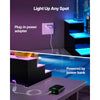 VEVOR LED Lighted Liquor Bottle Display, 3 Tiers 20 Inches Whiskey Rack, Supports USB, Illuminated Home Bar Shelf with RF Remote & App Control, 9 Static Colors, Acrylic Lighted Shelf for 15 Bottles