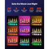 VEVOR LED Lighted Liquor Bottle Display, 2 Tiers 30 inches, Supports USB, Acrylic Illuminated Home Bar Shelf Display with RF Remote & App Control, 9 Static Colors, Timing Mode, for 14-20 Bottles