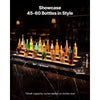 VEVOR LED Lighted Liquor Bottle Display, 3 Tiers 60 inches, Acrylic Illuminated Home Bar Shelf Display with RF Remote & App Control, DIY Setup with Type-C Cables, 9 Static Colors, for 45-60 Bottles