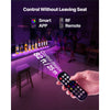 VEVOR LED Lighted Liquor Bottle Display, 1-Tier 60 Inches Whiskey Rack, Supports USB, Illuminated Home Bar Shelf with RF Remote & App Control, 7 Static Colors, Acrylic Lighted Shelf for 15 Bottles