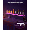 VEVOR LED Lighted Liquor Bottle Display, 1-Tier 60 Inches Whiskey Rack, Supports USB, Illuminated Home Bar Shelf with RF Remote & App Control, 7 Static Colors, Acrylic Lighted Shelf for 15 Bottles