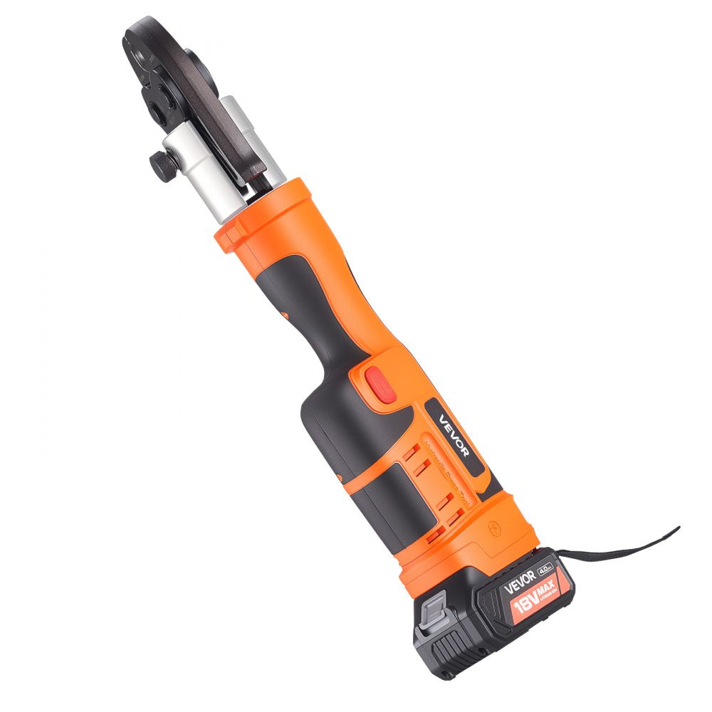 VEVOR Press Tool, 18V Electric Crimping Tool for 1/2", 3/4", 1", 1-1/4", 1-1/2", 2" Copper Pipes, 32KN Press Tool Compatible with ProPress - with 6 VUS Jaws, 2PCS 4AH Batteries, Charger & Toolbox