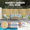 VEVOR Natural Rolled Bamboo Fence, Eco-Friendly Bamboo Privacy Fence 4 ft H x 6 ft L x 0.75 in D. , Decorative Bamboo Privacy Screen for Garden, Backyard, Balcony, Patio, Pool Side