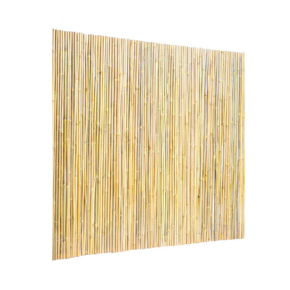VEVOR Natural Rolled Bamboo Fence, Eco-Friendly Bamboo Privacy Fence 4 ft H x 6 ft L x 0.75 in D. , Decorative Bamboo Privacy Screen for Garden, Backyard, Balcony, Patio, Pool Side