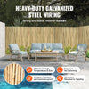 VEVOR Natural Rolled Bamboo Fence, Eco-Friendly Bamboo Privacy Fence 4 ft H x 8 ft L x 0.75 in D. , Decorative Bamboo Privacy Screen for Garden, Backyard, Balcony, Patio, Pool Side