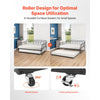 VEVOR Full Size Daybed Frame, Day Bed with Trundle, Heavy Duty Metal Platform Bed Frame, Full Daybed with Metal Slats Support for Living Room, Bedroom, Guest Room, Easy Assembly, Black