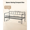 VEVOR Twin Daybed Metal Twin Size Day Bed Frame with Under-Bed Storage, for Living Room Bedroom Guest Room, Space Saving, Heavy-Duty Metal Sofa Bed Support, Easy Assembly, Without Trundle, Black