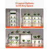 VEVOR DIY Plant Shelf with Grow Lights, 71 in Tall Indoor Plant Stand with Wheels, 192W 5000K Full Spectrum Grow Lights, Heavy Duty Metal Plants Display Rack, Flower Pot Holder for Seed Starting