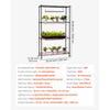 VEVOR Plant Shelf with Grow Light, 4-Tier Indoor Plant Stand, 59in Tall Plants Display Rack with Wheels, 90W 3-Color Full Spectrum Grow Lights, Heavy Duty Metal Flower Pot Holder for Seed Starting