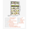 VEVOR Plant Shelf with Grow Light, 6-Tier Double-Row Plant Stand, 71in Tall Indoor Plants Display Rack with Wheels & Timer, 200W Full Spectrum Grow Lights, Metal Flower Pot Holder for Seed Starting