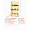 VEVOR Indoor Greenhouse with Grow Light, 59 in Tall 4-Tier Plant Stand with Clear Cover, Timer & Hygrometer, 180W Full Spectrum Grow Lights, Metal Lighted Plants Shelf Holder for Indoor Plants