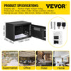 VEVOR Safe Box, 0.8 CU.FT Fingerprint Safe Box for Money with 2 Keys & Digital Keypad, Q235 Steel Safe Box for Storing Cash, Jewelry, Pistols, Documents, Watches in Home & Office & Hotel