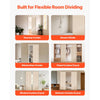 VEVOR Accordion Door, 47 x 78 inch, Blackout Fabric Folding Magnetic Door Curtain, with Hanging Hooks, Interior Room Divider for Doorways, Closets, Bedrooms, Bathrooms, Living Rooms, Beige, 1 Panel