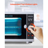 VEVOR Nail Tool Cleaning Machine, 12L Large Capacity, Knob Control, Tool Cabinet Cleaner Box with Timer Setting, Tempered Glass Door, 185nm Wavelength, for Labs, Home, Nail Salons, Beauty Salons