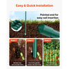 VEVOR Garden Stakes, 25 Pack, 70.87 inch, Plastic Coated Metal Tomato Stakes, Garden Sticks for Plants Support, with Pointed End and Non-Slip Bumps for Growing Climbing Plants, Outdoor Vegetables