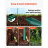 VEVOR Garden Stakes, 10 Pack, 93.7 inch, Plastic Coated Metal Tomato Stakes, Garden Sticks for Plants Support, with Pointed End and Non-Slip Bumps for Growing Climbing Plants, Outdoor Vegetables