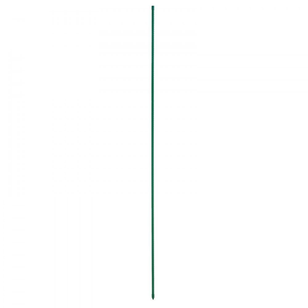 VEVOR Garden Stakes, 10 Pack, 93.7 inch, Plastic Coated Metal Tomato Stakes, Garden Sticks for Plants Support, with Pointed End and Non-Slip Bumps for Growing Climbing Plants, Outdoor Vegetables