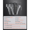 VEVOR Combination Wrench Set, 30-Piece Ratcheting Wrench Set with Organizer Rack, Cr-V Steel Wrench Set SAE 1/4" to 1", Metric 8 mm to 24 mm, Ideal for General Household, Garage, Workshop, Emergency
