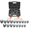 VEVOR Crowfoot Wrench Set, 3/8" Drive, 20-Piece Metric and SAE Size Flare Nut Crows Foot Wrenches, with Storage Case, Dual Size Markings on Tools and Case, for Auto Maintenance