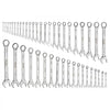 VEVOR Combination Wrench Set, 44-Piece SAE and Metric, 12-Point Box End and 15° Angled Open End Combination Wrenches with Roll Up Pouch, Carbon Steel, for General Household and Automotive Repairs