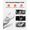 VEVOR Crowfoot Wrench Set, 3/8" Drive, 22-Piece Metric and SAE Size Crows Foot Wrenches, Cr-Mo Alloy Steel, with Storage Tray, Dual Size Markings on Tools and Tray, for Auto Maintenance or Repairs