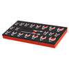 VEVOR Crowfoot Wrench Set, 3/8" Drive, 22-Piece Metric and SAE Size Crows Foot Wrenches, Cr-Mo Alloy Steel, with Storage Tray, Dual Size Markings on Tools and Tray, for Auto Maintenance or Repairs