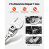 VEVOR Crowfoot Wrench Set, 3/8" Drive, 30-Piece Metric and SAE Size Crows Foot Wrenches, Cr-Mo Alloy Steel, with Storage Case, Dual Size Markings on Tools and Case, for Auto Maintenance or Repairs
