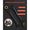 VEVOR Flex-Head Ratcheting Wrench Set, 24-Piece SAE and Metric, 72 Teeth, Cr-V Steel Ratchet Flexible Combination Wrench Set with Storage Case, for General Household and Automotive Repairs, Black