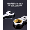 VEVOR Flex-Head Ratcheting Wrench Set, 8-piece Combination Wrench Set with Roll-up Pouch, Cr-V Steel Flexible Ratcheting Wrench Set SAE 5/16" to 3/4", Ideal for General Household, Workshop, Garage