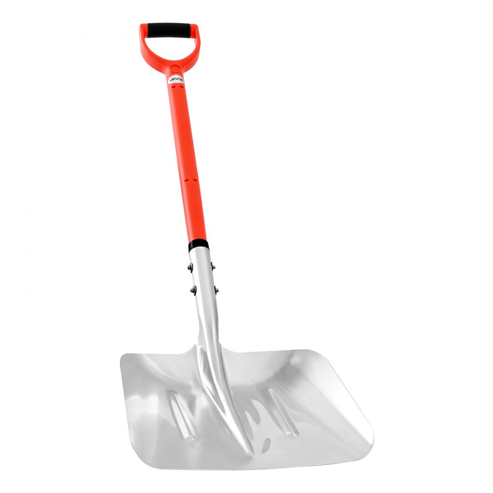 VEVOR Snow Shovel for Driveway, 14 in Wide Aluminum Alloy Snow Shovel with D-shaped Handles, Large Capacity Snowplow Shovels, Lightweight Snows Removal Tool for Garden Car Camping