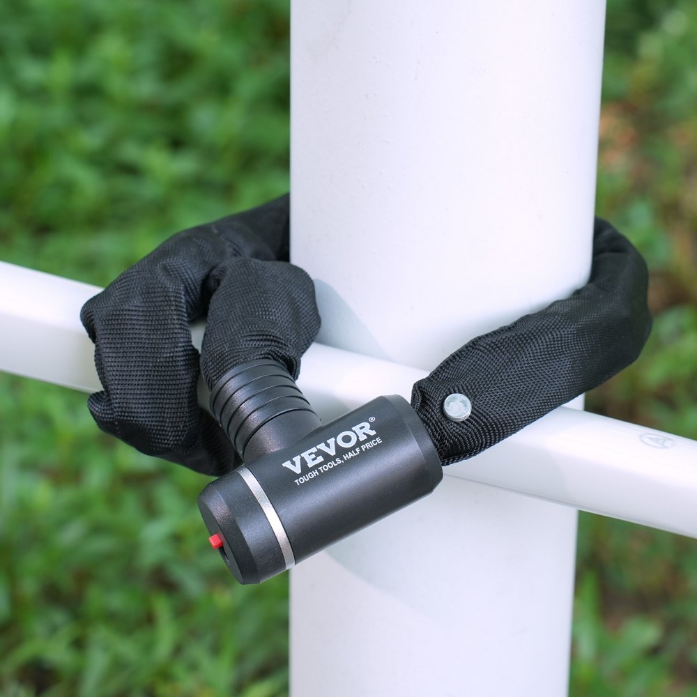 VEVOR Bike Chain Lock, 2.79 Ft Combination Bicycle Chain Lock with 2 Keys, Heavy Duty Anti-Theft High Security Bike Locks, Perfect for Bike, Motorcycle, Scooter, Bicycle, Door, Fence or Gate, 8mm