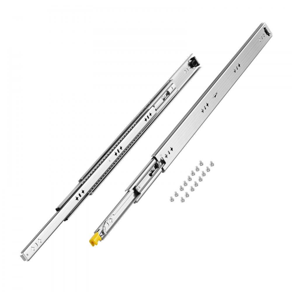 VEVOR Heavy Duty Drawer Slides 30inch, 1 Pair Locking Drawer Slides 250lbs Load Capacity, Side Mount Ball Bearing, 3-Fold Full Extension
