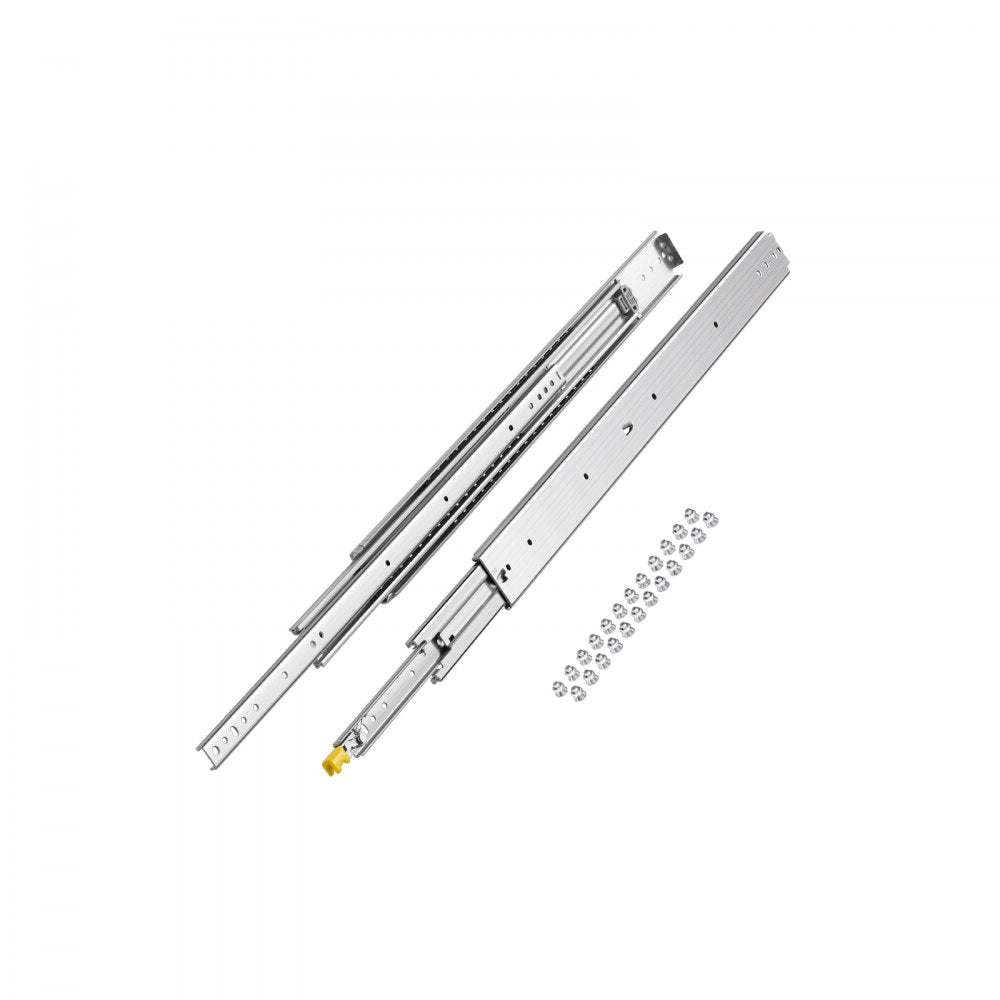 VEVOR Drawer Slides, 1 Pair 36inch Locking Drawer Slides, 500lbs Load Capacity, Side Mount Ball Bearing Drawer Glides, Long Full Extension Drawer Slide