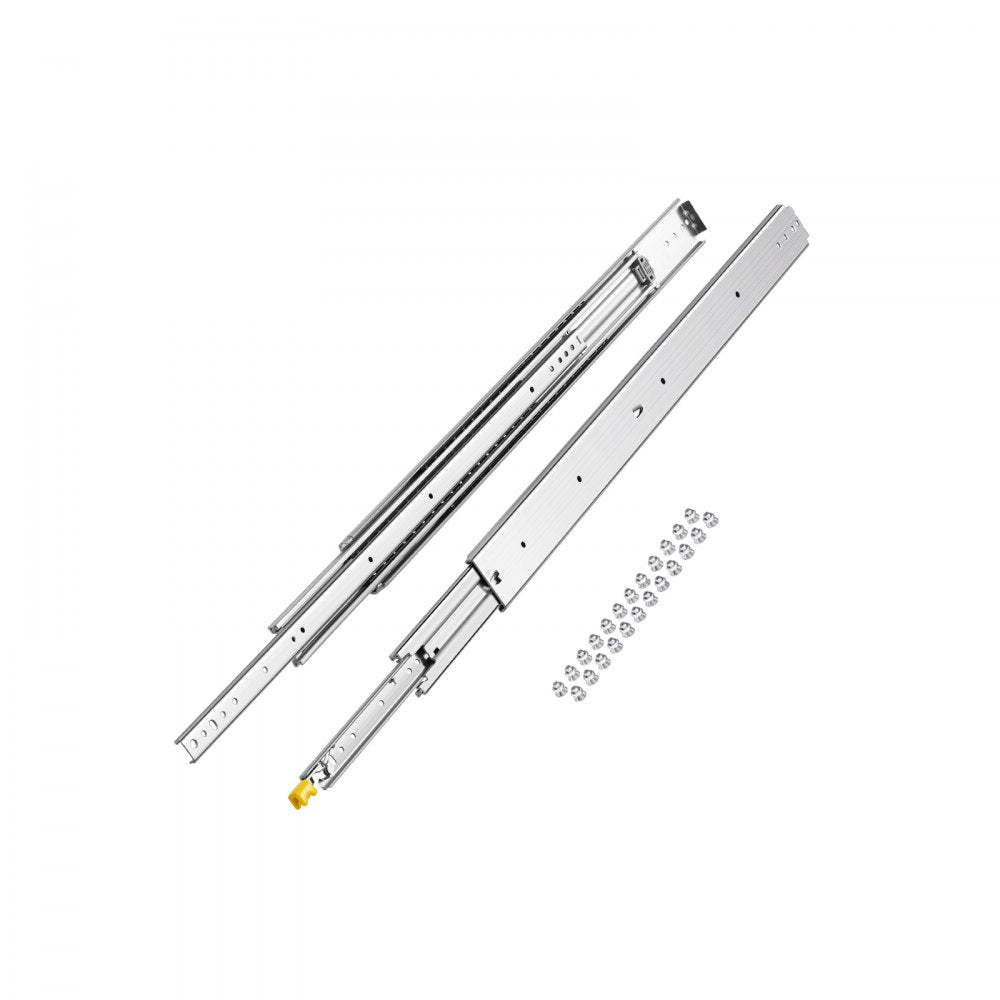VEVOR 1 Pair Full Extension Drawer Slides 40 n, 500 lbs Load Capacity Locking Drawer Slides, Ball Bearing with Lock Side Mount Drawer Slide Rail