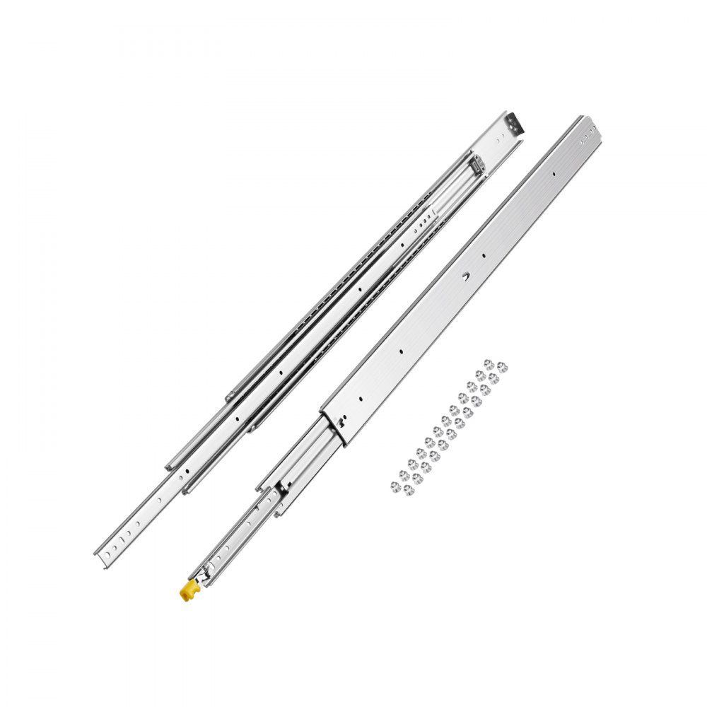 VEVOR 1 Pair Full Extension Drawer Slides 48 in, 500 lbs Load Capacity Locking Drawer Slides, Ball Bearing with Lock Side Mount Drawer Slide Rail