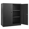 VEVOR Metal Storage Cabinet 41.7 in Lockable Steel Garage Cabinet Black, for Pantry, Warehouse, Basement, Laundry, Office, 3 Tiers Tool Storage with 2 Adjustable Shelves, 2 Magnetic Doors & 2 Keys